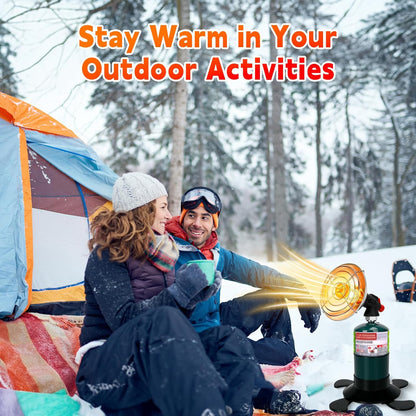 Portable Propane Heater for Camping, Outdoor Small Space Patio Heater, Cordless Gas Heaters with Foldable Tank Holder, Fast Radiant Heaters for Camping Tent, Winter Hiking, Ice Fishing & Hunting